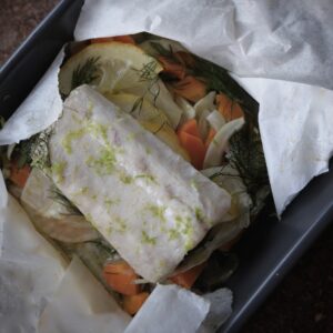 Yellowtail Kingfish en Papillote with Fennel, White Wine and Lemon